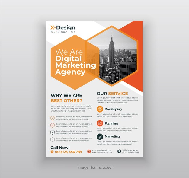 Corporate Business Flyer poster brochure omslagontwerp lay-outsjabloon