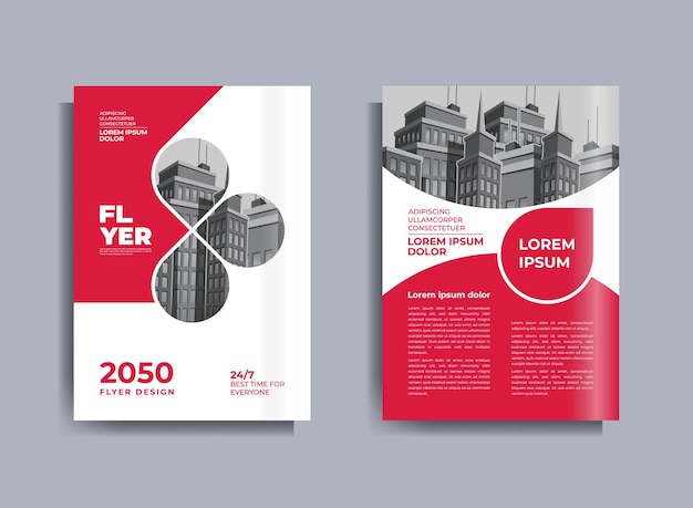 Corporate Business Flyer poster pamflet brochure cover ontwerp lay-out achtergrond één kleuren schema vector sjabloon in A4-formaat