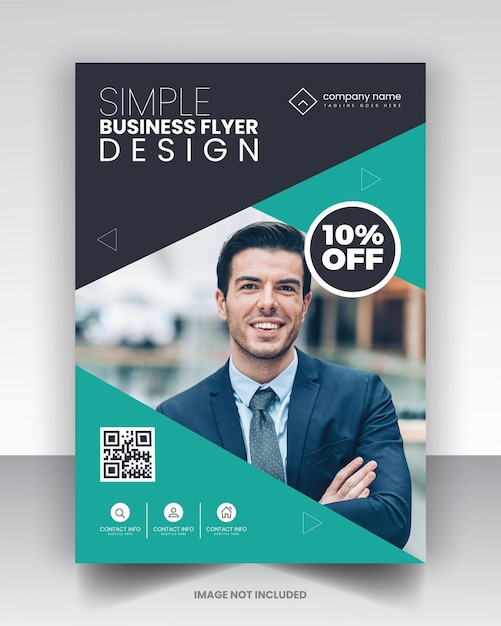 Corporate Business Flyer poster pamphlet brochure cover design layout background two colors scheme vector template in A4 size Vector