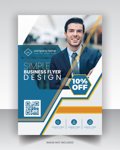 Corporate Business Flyer poster pamphlet brochure cover design layout background two colors scheme vector template in A4 size Vector