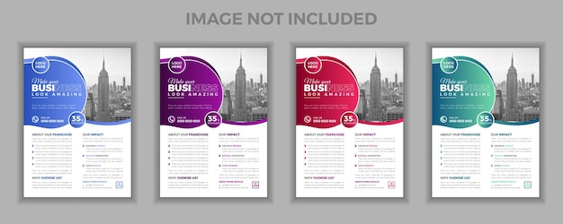 Corporate business flyer set