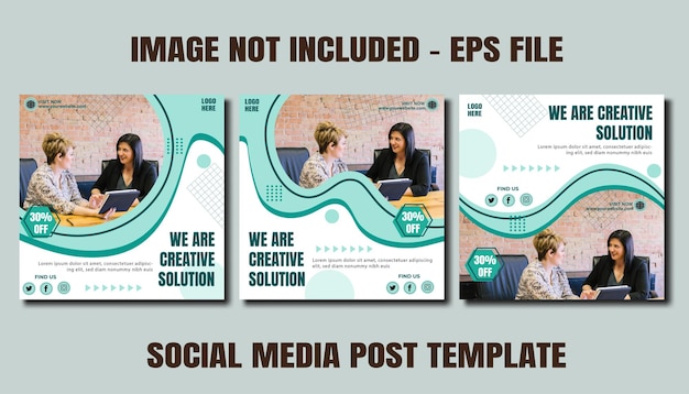 Corporate business flyer square instagram social media post banner