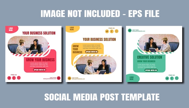 Corporate business flyer square instagram social media post banner