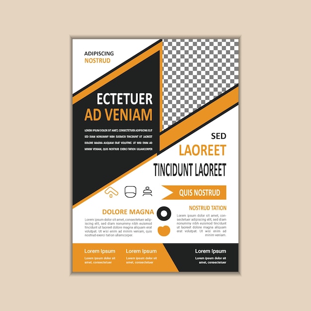 Corporate business flyer template A4 size with bleed