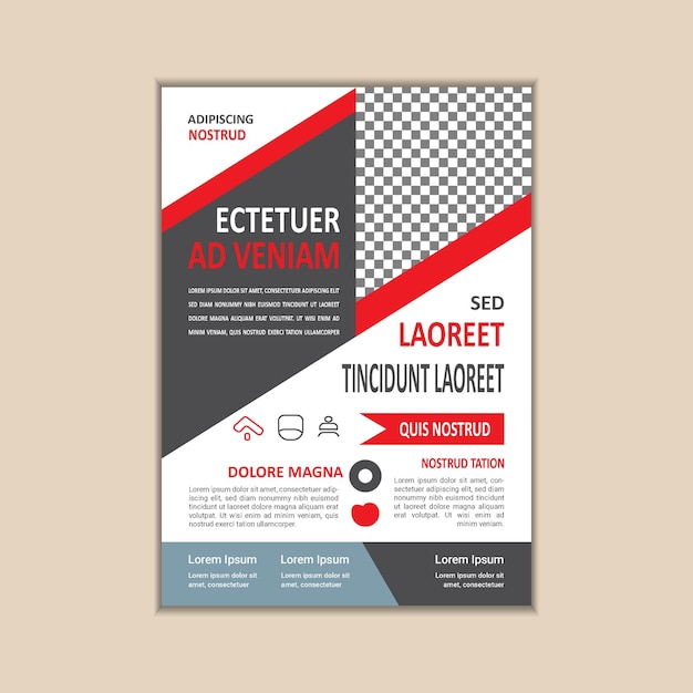 Corporate business flyer template A4 size with bleed