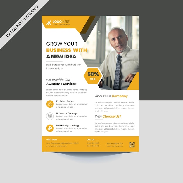 Corporate business flyer template in a4 size