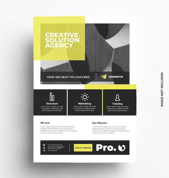 Vector corporate business flyer template brochure with photo