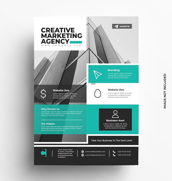 Corporate business flyer template brochure with photo