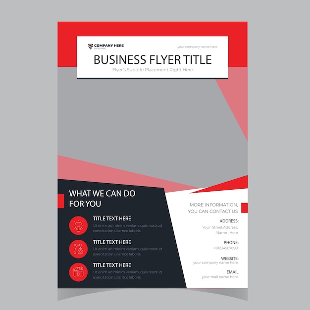 Corporate business flyer template design set with blue orange red and yellow color marketing