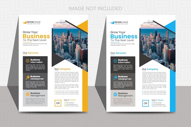 Corporate business flyer template design set