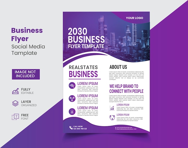 Vector corporate business flyer template design
