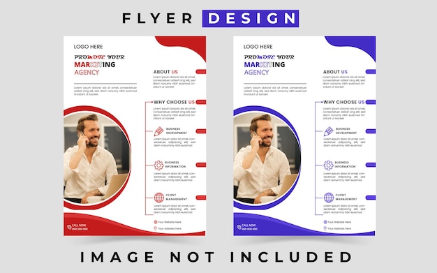 Vector corporate business flyer template design