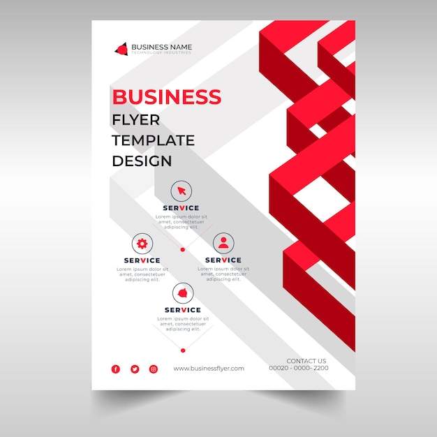 Corporate business flyer template design