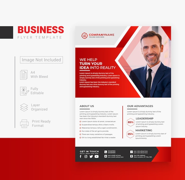 Corporate business flyer template design