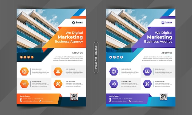 Corporate business flyer template design