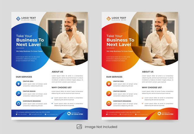 Corporate business flyer template design