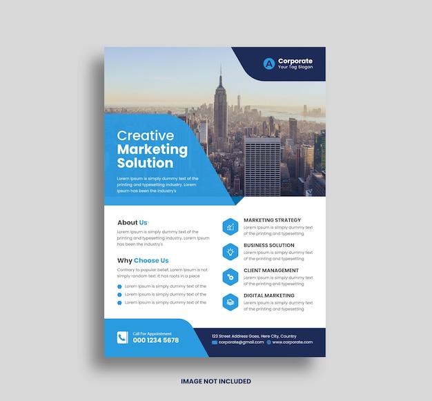 Corporate business flyer template design