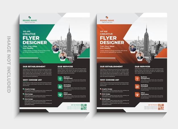 Vector corporate business flyer template design