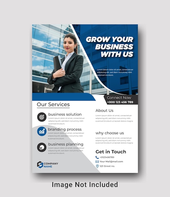 Corporate business flyer template design