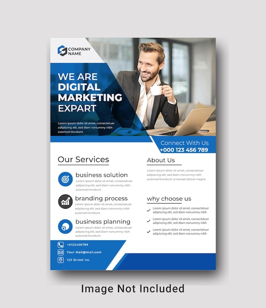 Corporate business flyer template design