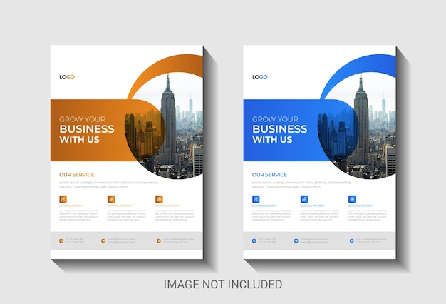 Vector corporate business flyer template design