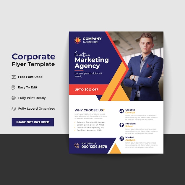 Corporate business flyer template design