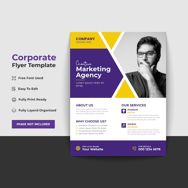 Corporate business flyer template design