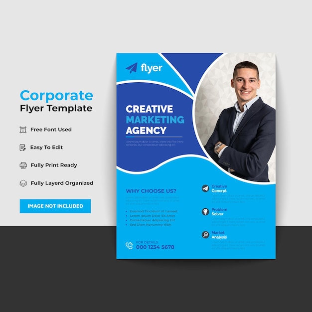 Corporate business flyer template design