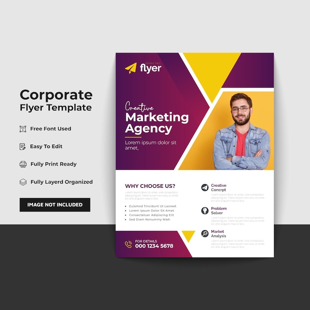 Corporate business flyer template design