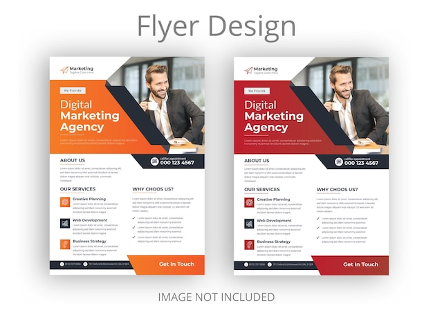 Corporate business flyer template design