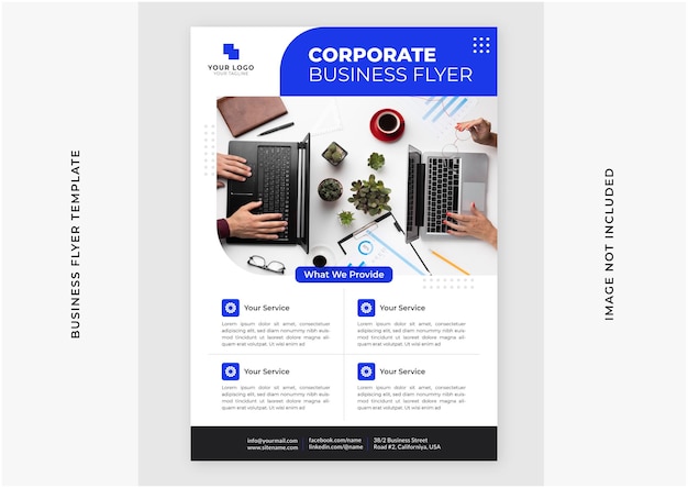 Corporate business flyer template design