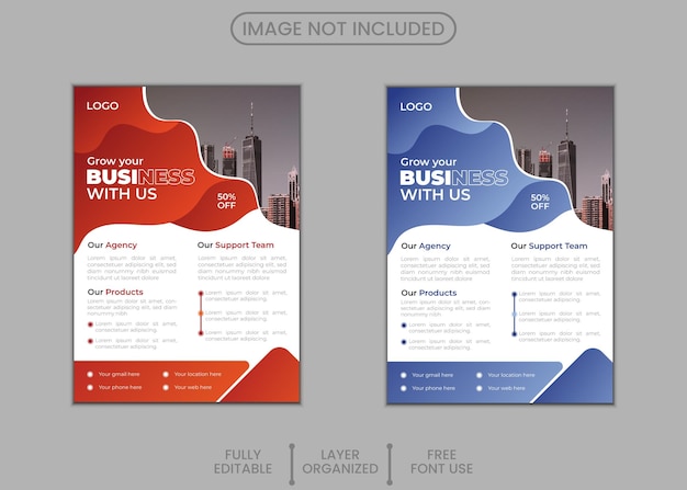 Corporate business flyer template design