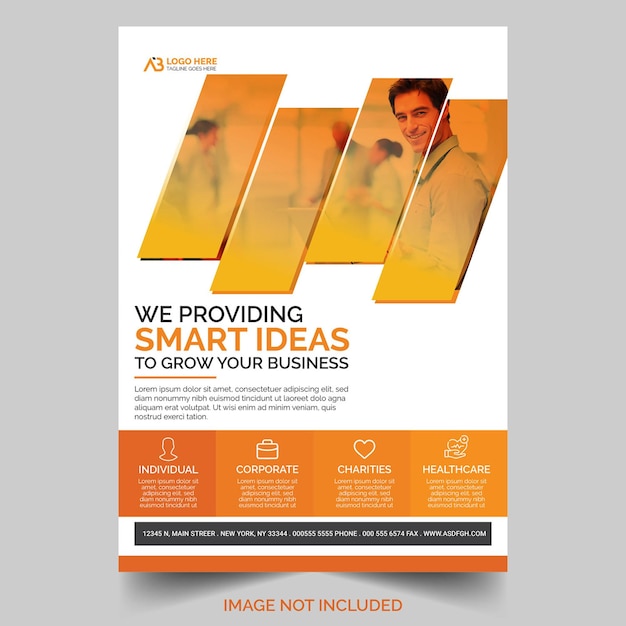 Vector corporate business flyer template free vector