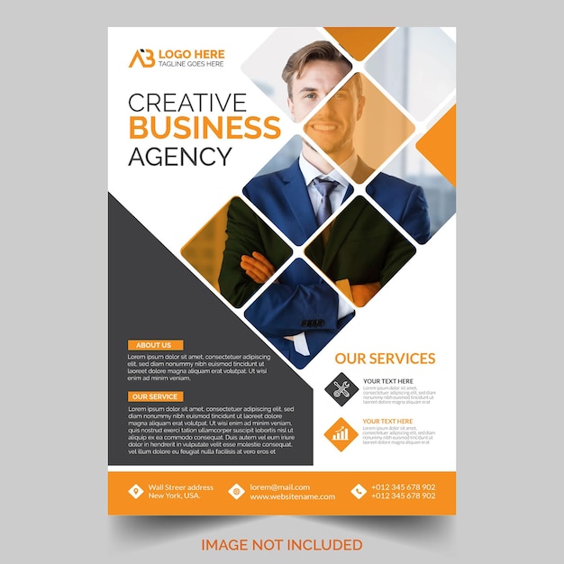 Corporate business flyer template free vector