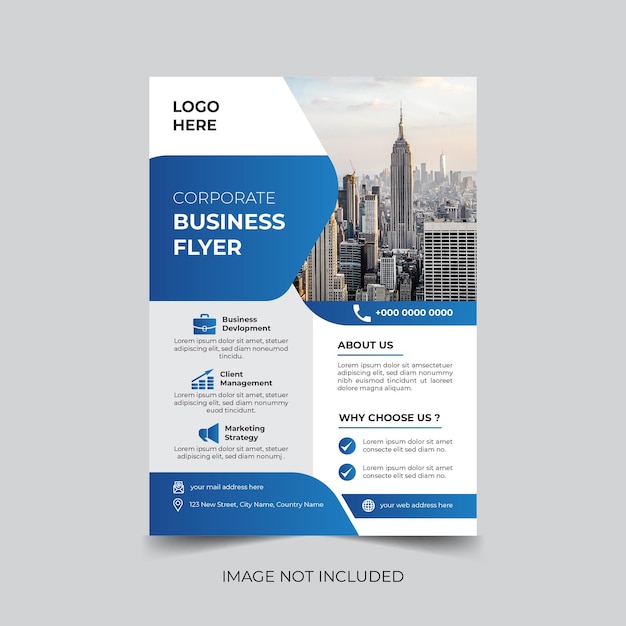 Corporate business flyer template free vector