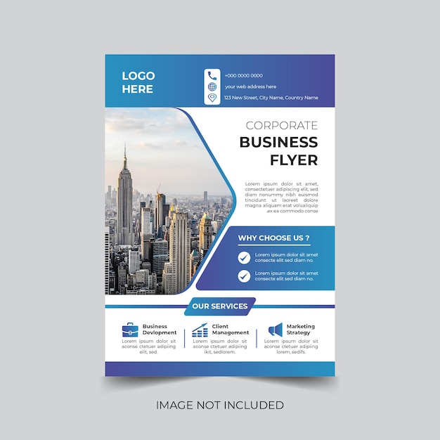 Corporate business flyer template Free Vector