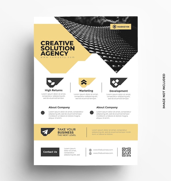 Corporate business flyer template illustration