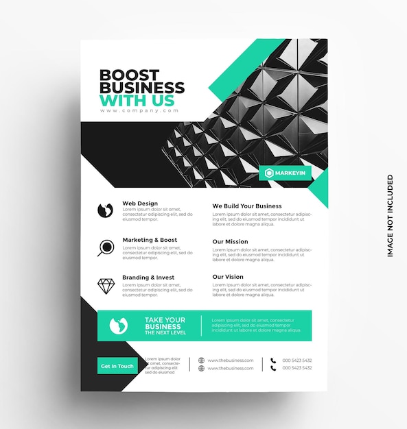 Corporate business flyer template illustration