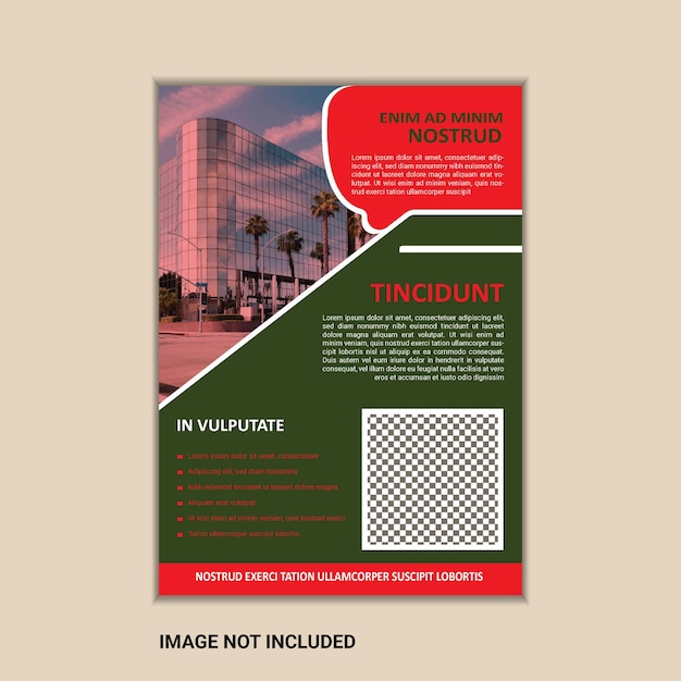 The corporate business flyer template is simple and clean a4 size with bleed vector design