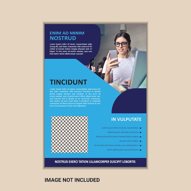 The corporate business flyer template is simple and clean a4 size with bleed vector design