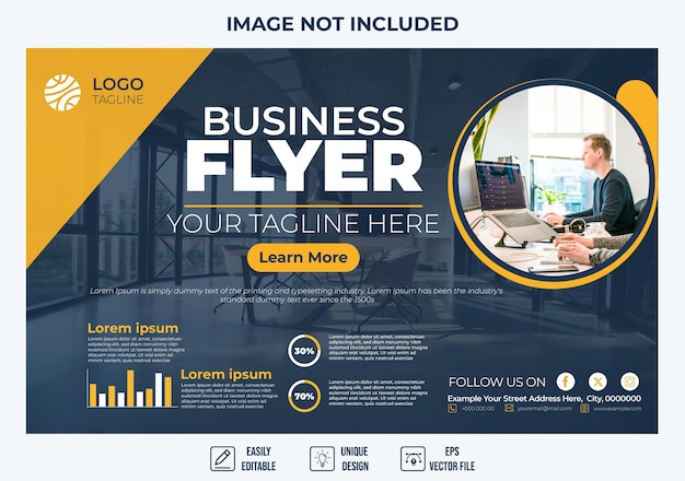 corporate business flyer template for marketing agencies conferences real estate and professional