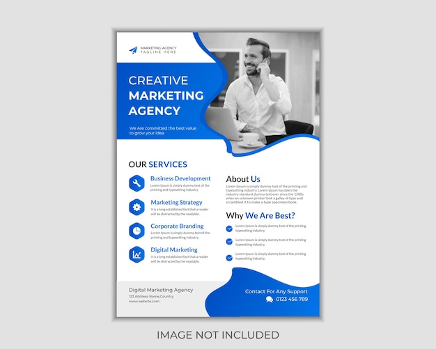 Corporate business flyer template premium vector