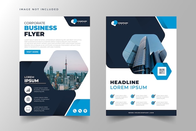 Corporate business flyer template set