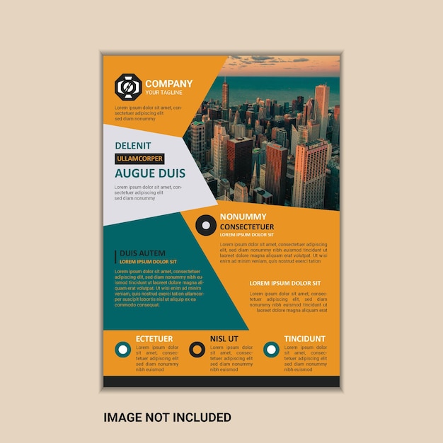 Corporate business flyer template simple and clean a4 size vector design