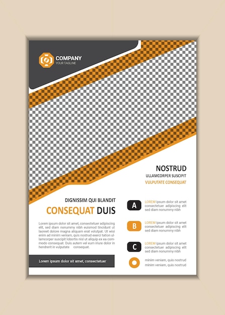 Corporate business flyer template simple and clean a4 size vector design