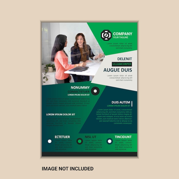 Corporate business flyer template simple and clean a4 size vector design