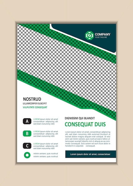 Corporate business flyer template simple and clean a4 size vector design