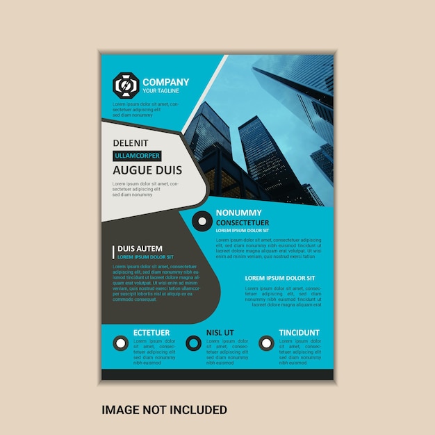 Corporate business flyer template simple and clean a4 size vector design