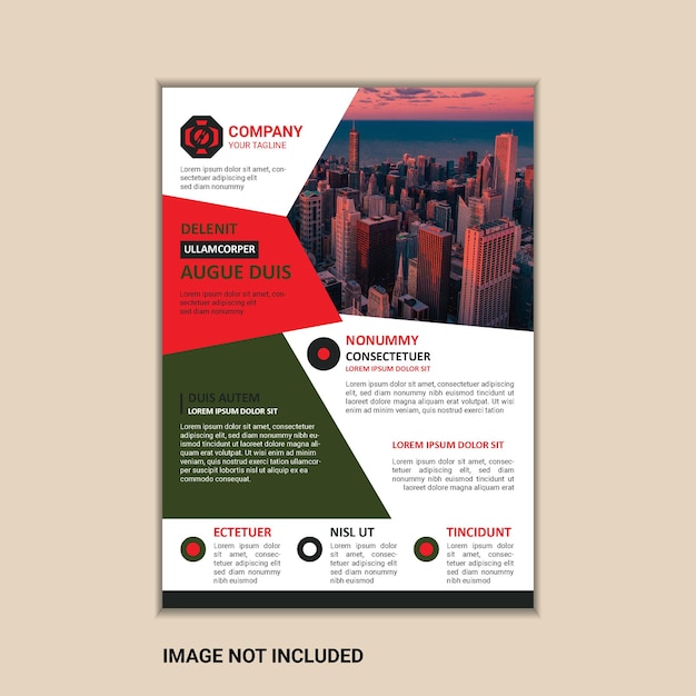 Corporate business flyer template simple and clean a4 size vector design