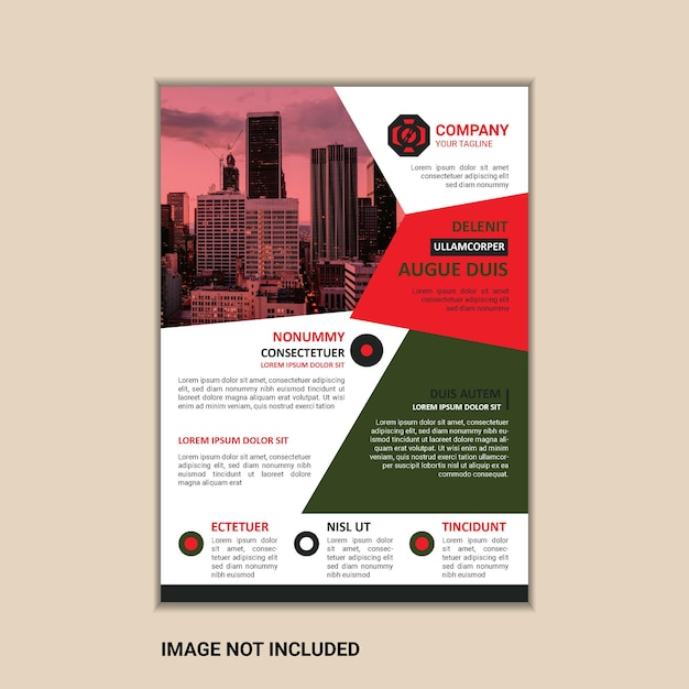 Corporate business flyer template simple and clean a4 size vector design